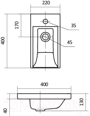 Раковина ASB-Mebel Миранда 40 (24545)