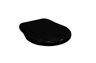 Kerasan Retro 108431 Сидение из термопласта чёрное матовое с петлями бронза