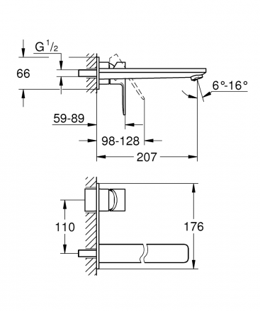 Grohe Lineare 23444DC1 смеситель для раковины