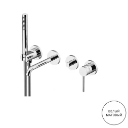 GATTONI CIRCLE TWO А0002426234 Смеситель встраиваемый для ванны BIANCO OPACO