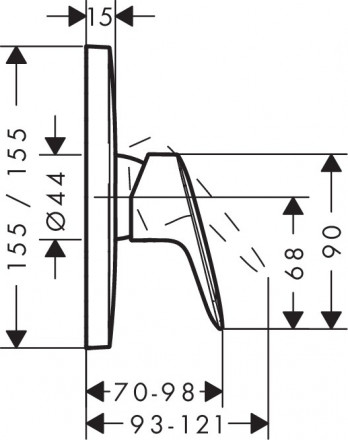 Hansgrohe Logis 71605000 Смеситель для душа (внешняя часть)