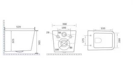 Gid Tr2144Bm подвесной унитаз
