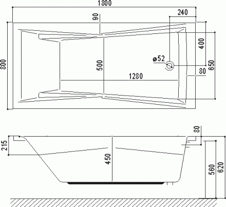 Excellent Palace 180x80 акриловая ванна
