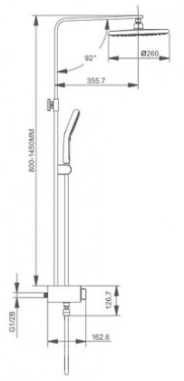 Gappo G2495-2 душевая стойка