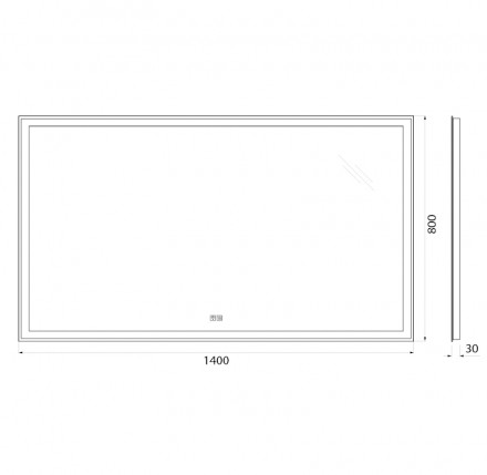 BelBagno SPC-GRT-1400-800-LED-TCH-WARMЗеркало