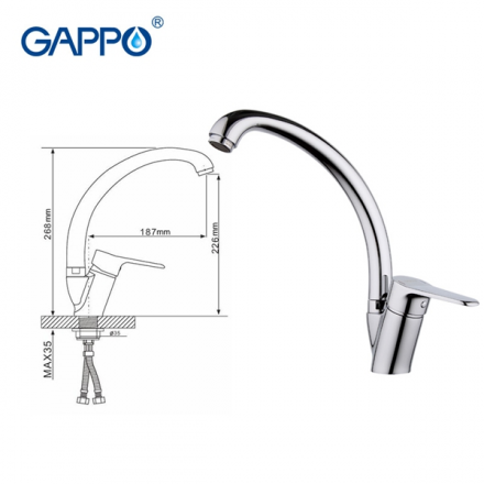 Gappo G4136 Смеситель для кухни