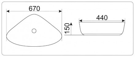 CeramaLux 9062 раковина 67