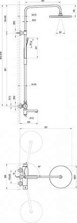 Ravak DS 092.00 Душевая стойка раздвижная