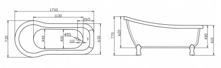 Belbagno BB20-1700 Акриловая ванна 170x72