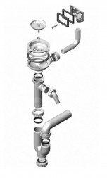 Alveus 1102384 Одинарный сифон FI 114 c переливом ECO, для моек FORM