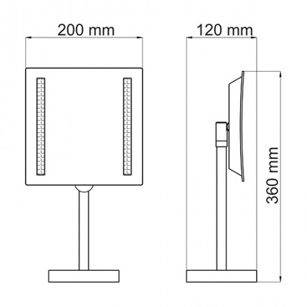 Wasserkraft K-1007 Зеркало с LED-подсветкой, 3-х кратным увеличением