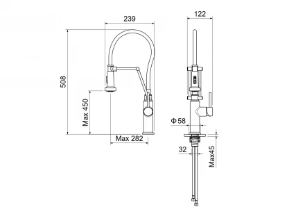 AQUATEK ЕВРОПА AQ1388MB cмеcитель для кухни 2 jet