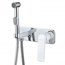 Lemark Allegro LM5919CW смеситель с гигиеническим душем, встраиваемый