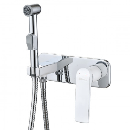 Lemark Allegro LM5919CW смеситель с гигиеническим душем, встраиваемый