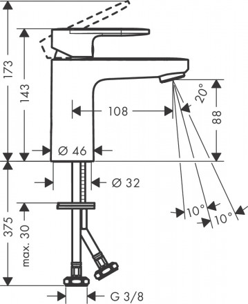 Hansgrohe Vernis Blend 71580000 смеситель для раковины