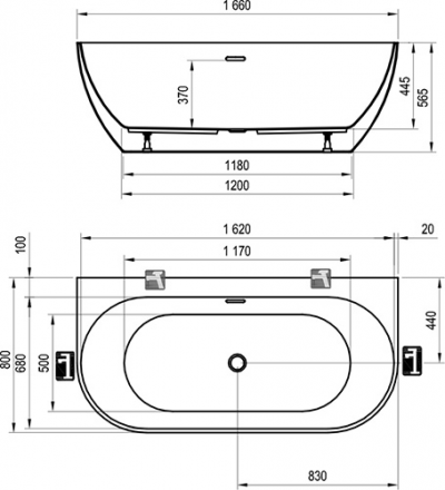 Ravak Freedom W Акриловая ванна 168x80