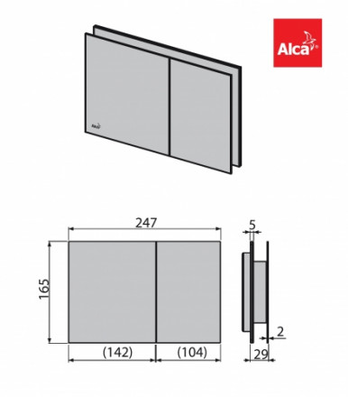AlcaPlast Flat AIR Клавиша смыва (Alunox матовый)