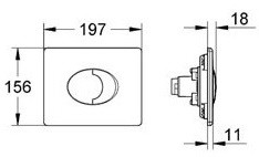Grohe Skate Air 38506P00 клавиша смыва (Хром матовый)