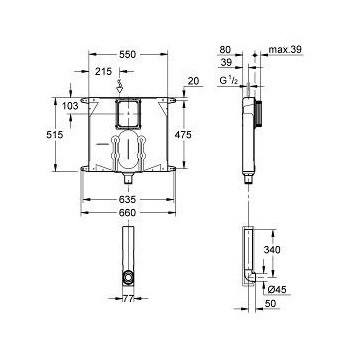 Grohe 38863000 Бачок для унитаза скрытый смывной