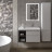 Kerama Marazzi Cubo 90 тумба подвесная с ящиками правая , белая глянцевая-древесная
