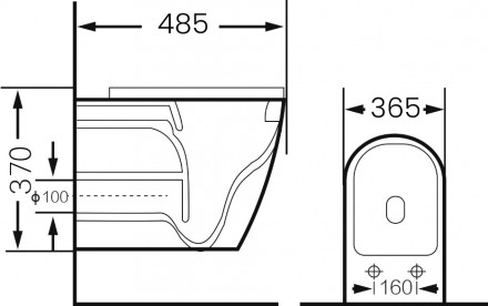 Grossman GR-4455BBLS унитаз подвесной безободковый