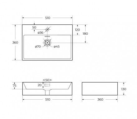 BelBagno BB1340 накладная раковина