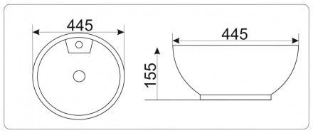 CeramaLux 9001 раковина 45