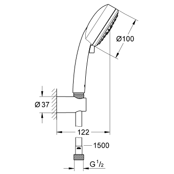 Grohe Tempesta New Cosmopolitan 100 27588002 Душевой гарнитур