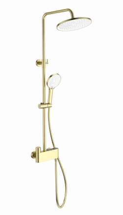 Wonzon &amp; Woghand Muse WW-B3110-BG Душевая система с термостатом брашированное золото