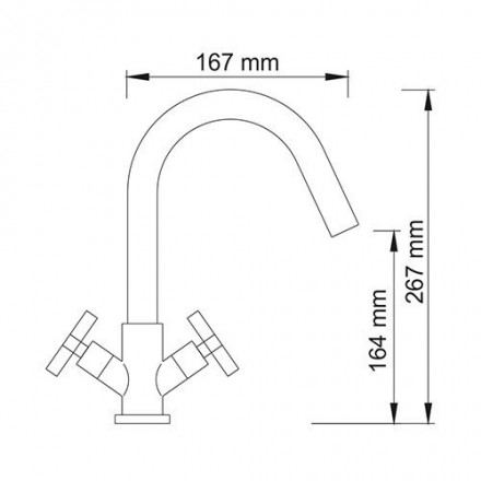 Wasserkraft Weser 7803 Смеситель для раковины