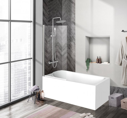 BelBagno UNO-V-1-80/150-C-Cr душевая душевая шторка на ванну на ванну