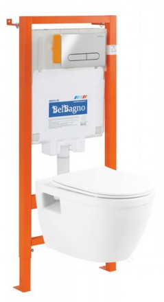 BelBagno Set LOTO Комплект инсталляции с унитазом 4 в 1 