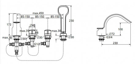 Ideal Standard Melange A4293AA Смеситель для ванны