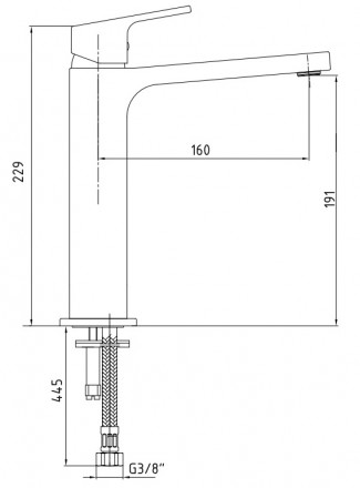 E.C.A Tiera 102188003C1EX Смеситель для раковины