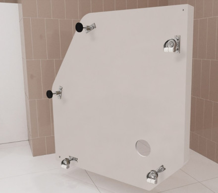 IDO Showerama 10-5 Душевая кабина 100x100 профиль алюминий, задние стенки матовые
