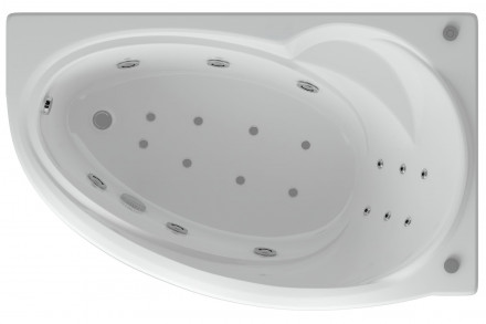 Aquatek Бетта 150x95 Акриловая ванна с гидромассажем правая