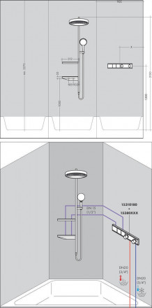 Hansgrohe Rainfinity Showerpipe 360 26842000 Душевая стойка