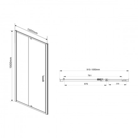 Vincea Intra VDP-1I9010CL душевая дверь
