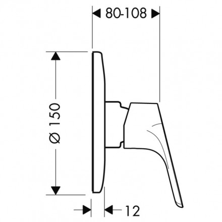 Hansgrohe Focus 31967000 смеситель для душа (внешняя часть)
