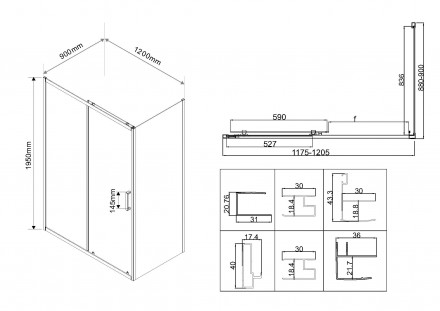 Vincea City VSR-5CT9012CL душевой уголок