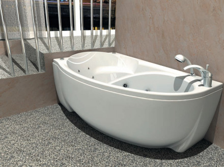 Aquatek Бетта 160x97 Акриловая ванна левая без гидромассажа