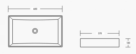 Milleau Miel MU7060C-GW Раковина накладная 60x37x13 белый глянец