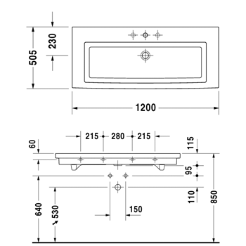 Duravit 2nd Floor 0491120000 Раковина