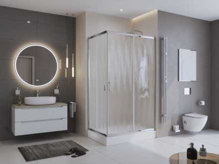 BelBagno UNO-195-AH-2-120/100-CH-CR душевой уголок