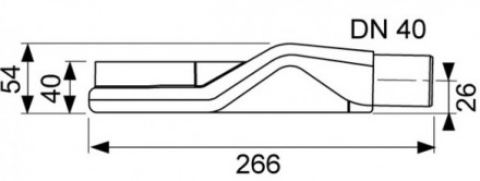 TECE 650004 Сифон DN 40 (0.5 л/с)
