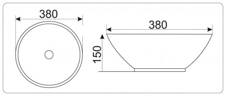 CeramaLux 9002 раковина 38