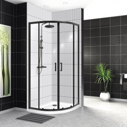Belbagno UNO-195-R-2-90-Nero душевой угол стекло прозрачное