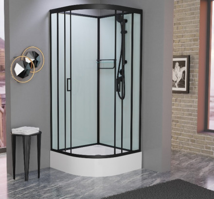 Frank F409/1 Black Душевая кабина 90x90 (без крыши)