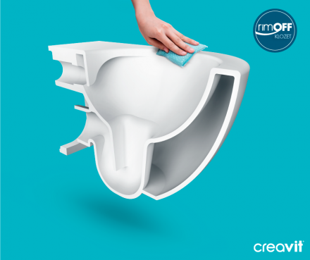 Creavit Free FE320-34CB00E-0001 унитаз подвесной с биде с краном (чаша)