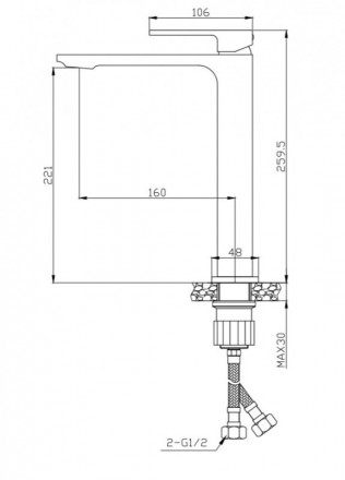 BelBagno LUCI LUC-LMC-CRM Смеситель для раковины чаши